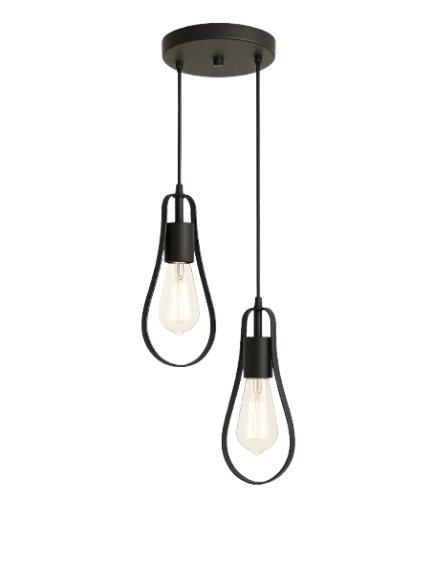 * Lustră ODESSA 2xE27 Max 60W Black Begusa