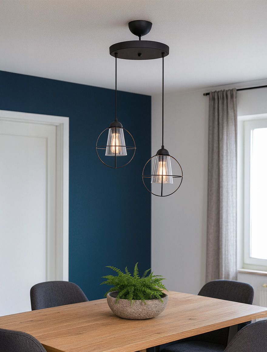 Lustra ZUMBA 2xE27 Max 60W Black Begusa