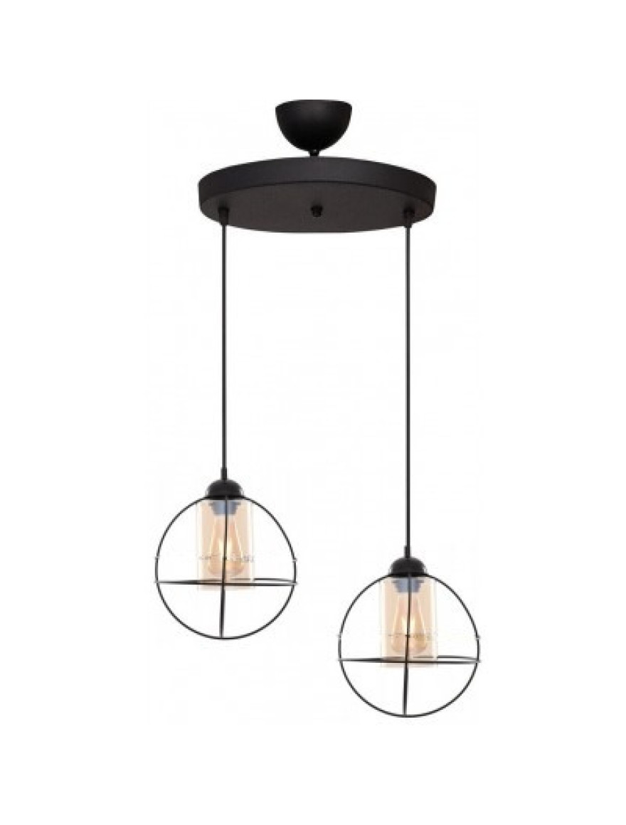 Lustra ZUMBA 2xE27 Max 60W Black Begusa