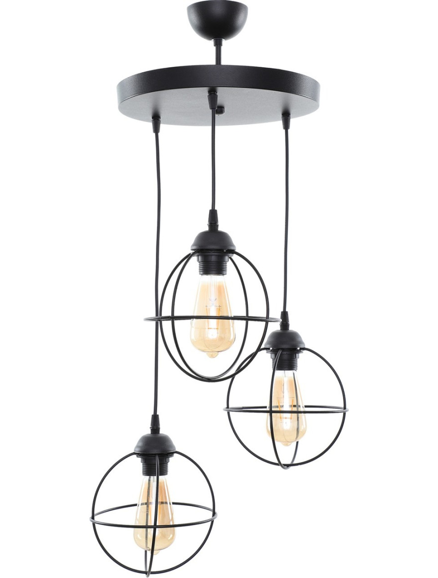 Lustra ZUMBA 3xE27 Max 60W Black Begusa