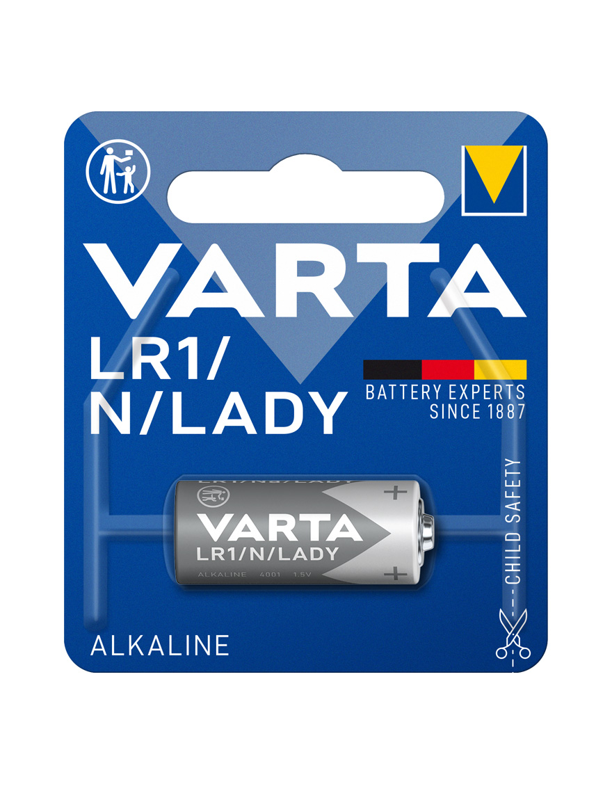Щелочные батарейки VARTA LR 1/N Lady, 1 шт.