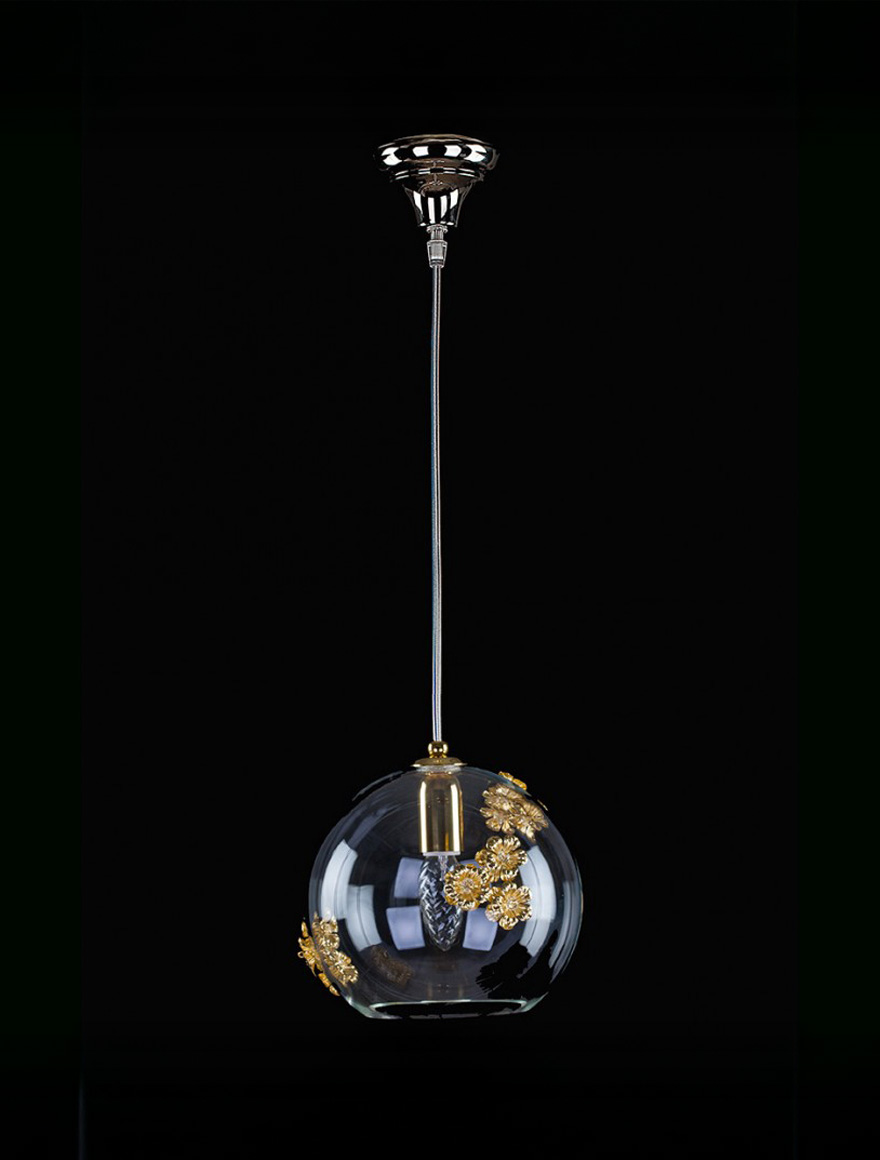 Lustră PRIMAVERA 02-CH-PB-CE d200x200 1xE14 crystal Luminaled