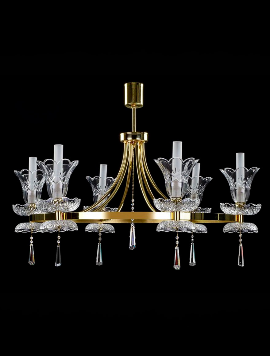 Lustră ISABELL 02-CH-NI-CE 800x650 6xG9 crystal+glass Luminaled