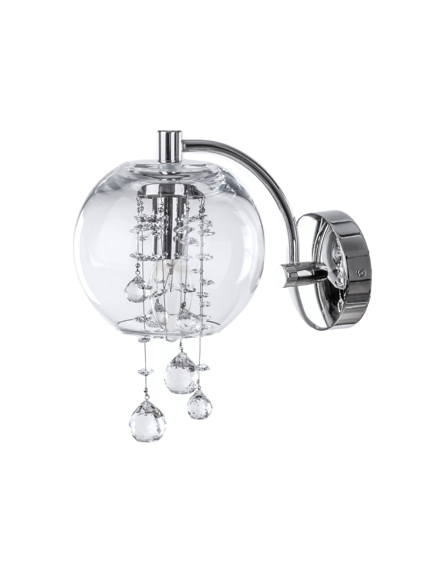 Настенный светильник TALE of RAIN 01-WL-NI-CE, 155×170 мм, 1xE14, хрусталь, Luminaled