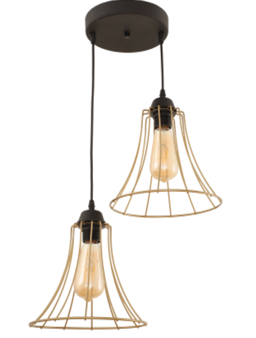 * Lustră MUHTESEM 2xE27 Max 60W Vintage gold Begusa