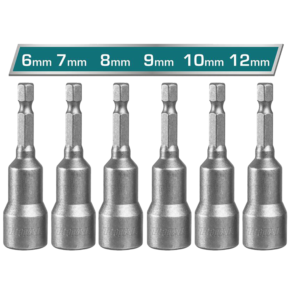Set biți cap tubular 6-12x65mm magnetic TAC2765061 Total
