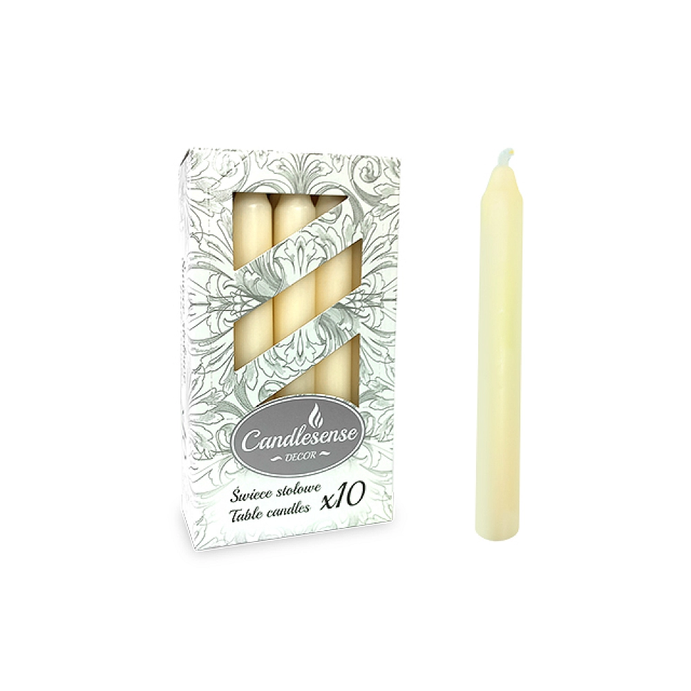 Set lumânări 10buc, 17cm, 6ore, bej