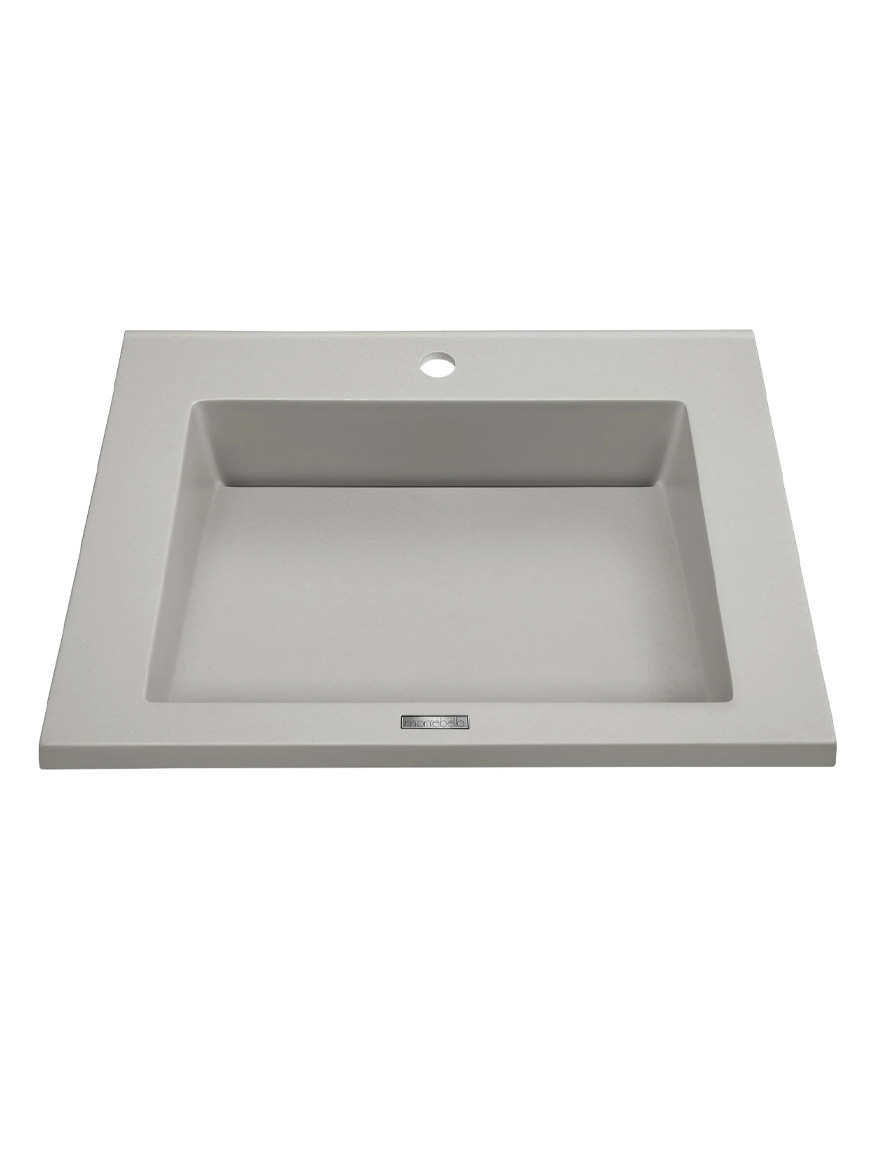 Кварцевая раковина со скрытым сливом 650x480 эко KOALA
