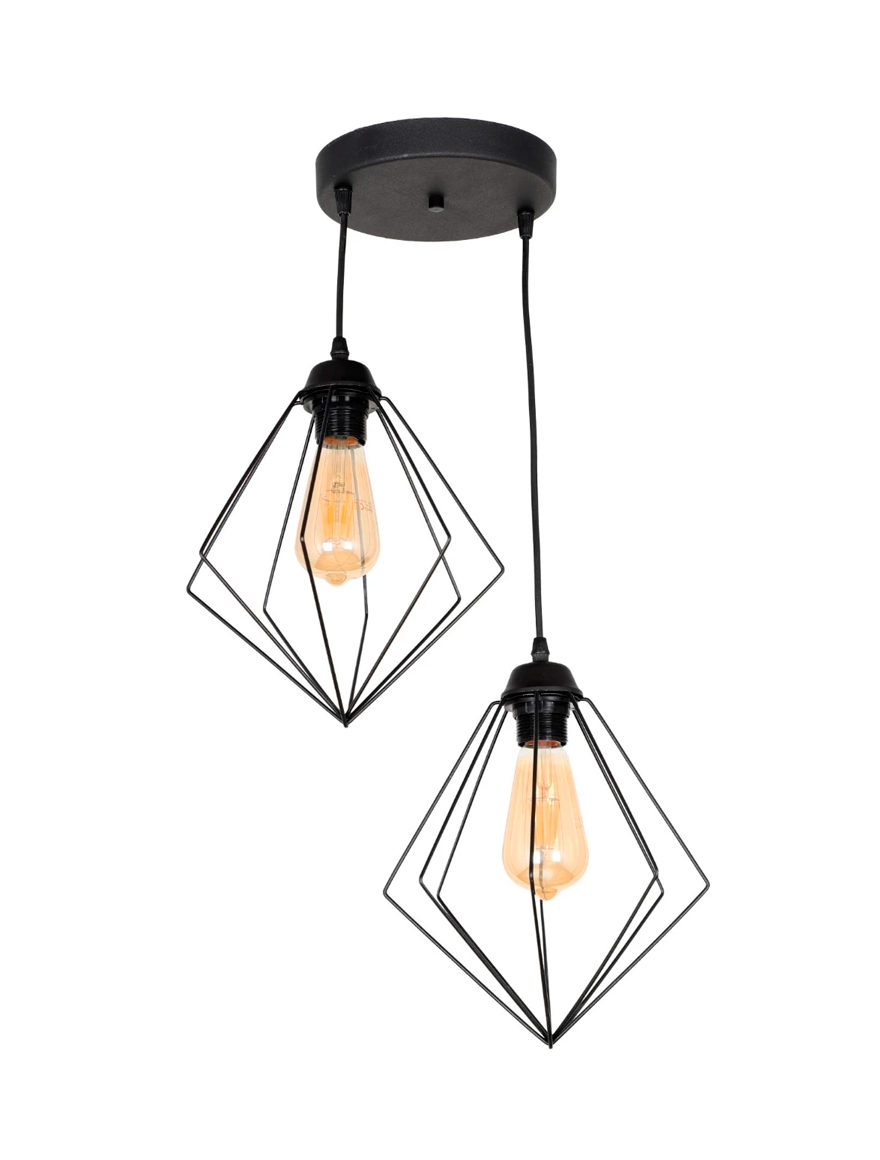 Lustră LINA 2xE27 Max 60W Black Begusa