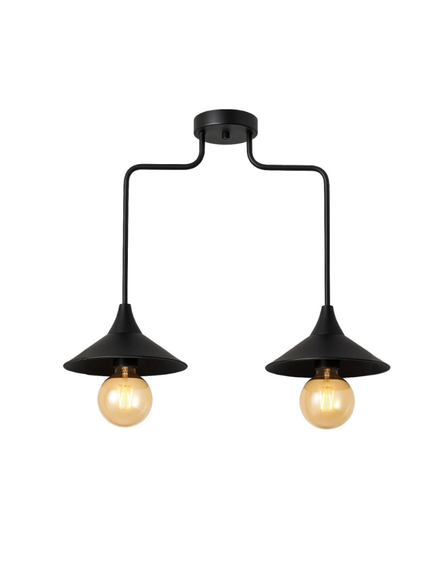 Lustra BERLIN 2xE27 Max 60W Black Begusa
