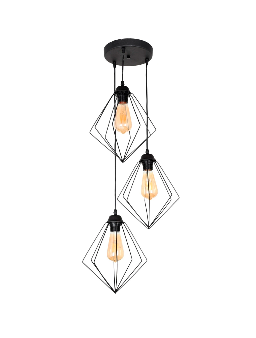 Lustră LINA 3xE27 Max 60W Black Begusa