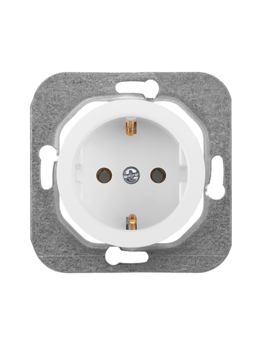 Розетка 2P+E белая SVPR PROVANS РС16-1402