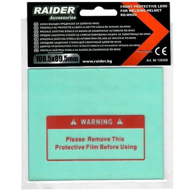 Sticlă protecție 108.5*89.5mm mască sudură (5BUC) RAIDER