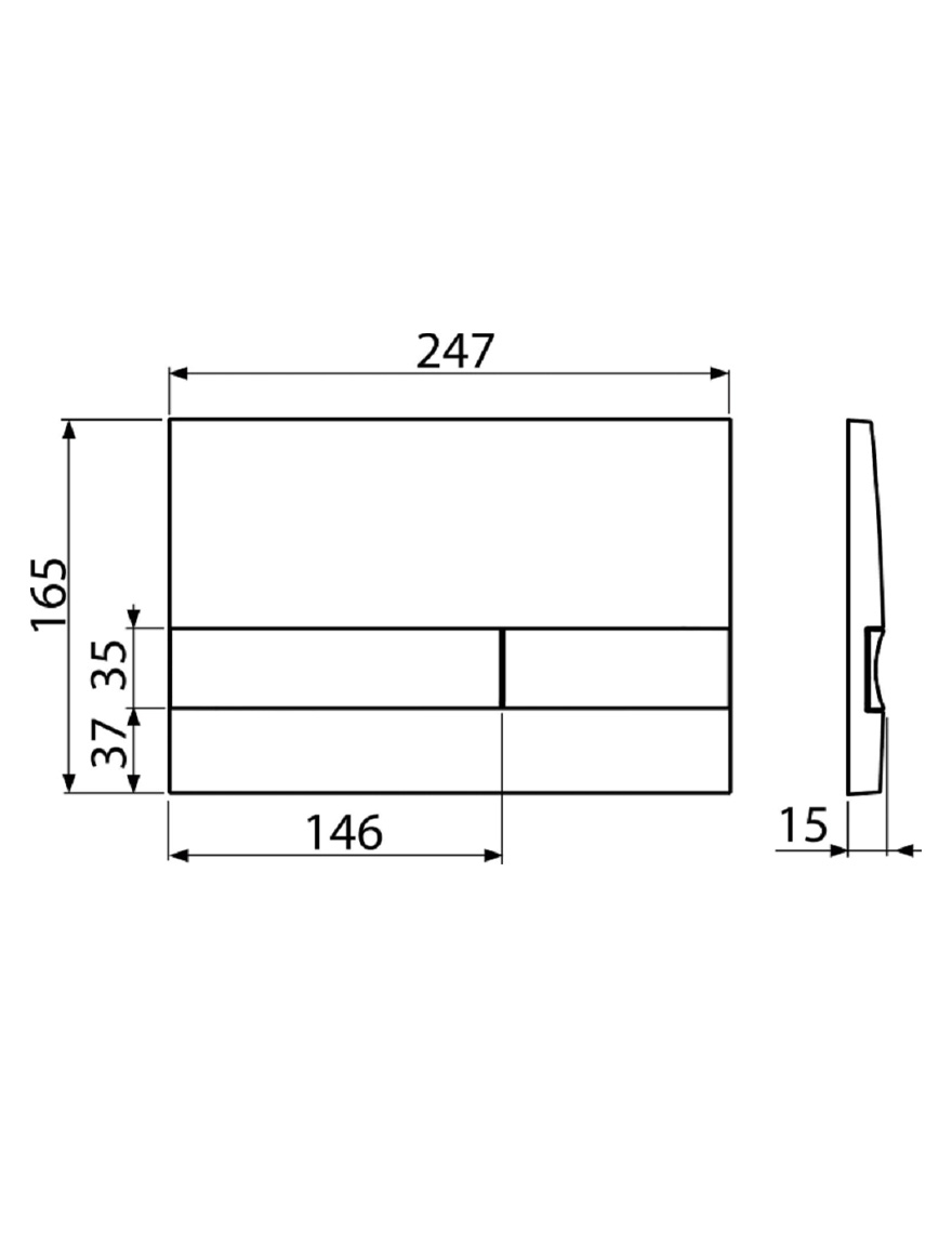 82248 Buton Alcaplast M1722 plastik crom mat
