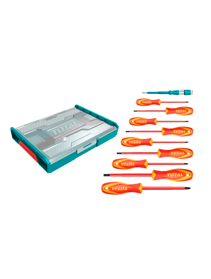 Набор Отверток Диэлектрических До 1000В 10шт. Тотал THKTV02S101