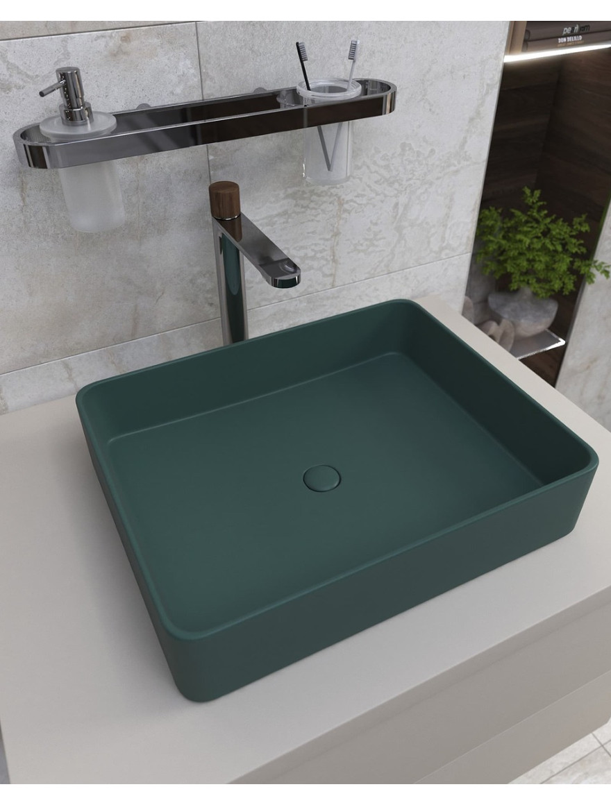 Baterie p/u lavoar blat SAT Fusion lemn întunecat SATBSFU285DT