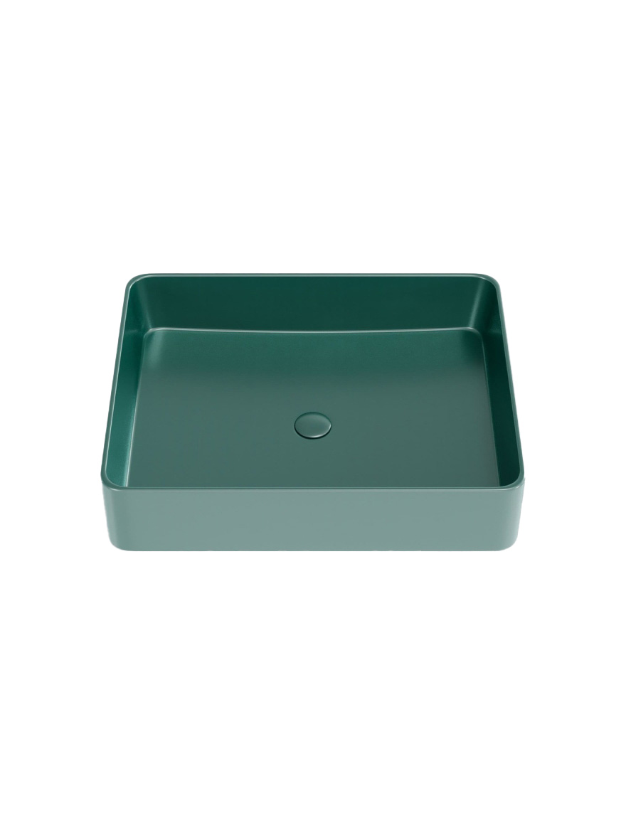 Раковина на столешницу SAT Infinitio зелёная 50x40 SATINF5040DGEM
