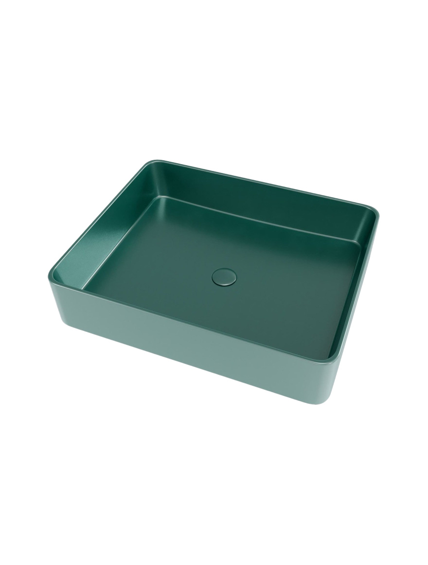 Раковина на столешницу SAT Infinitio зелёная 50x40 SATINF5040DGEM
