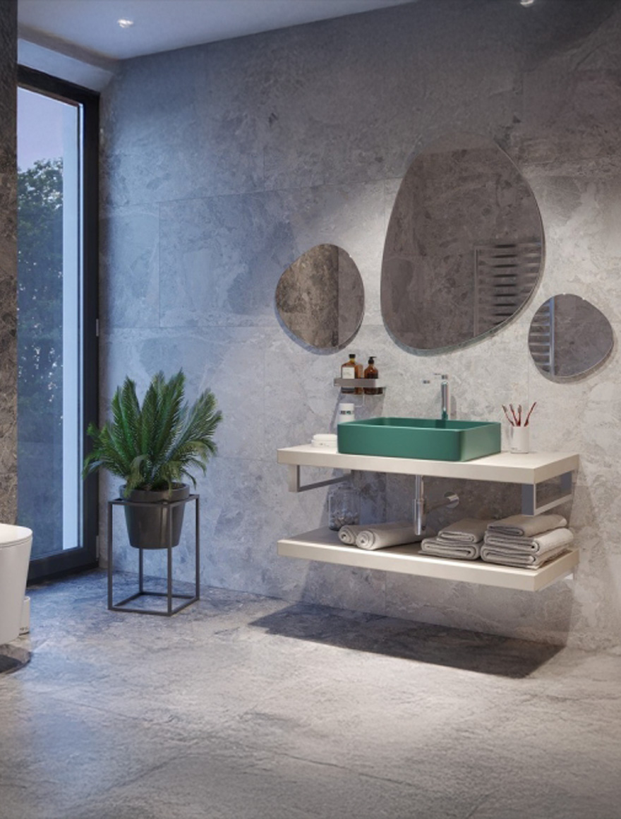 Раковина на столешницу SAT Infinitio зелёная 50x40 SATINF5040DGEM