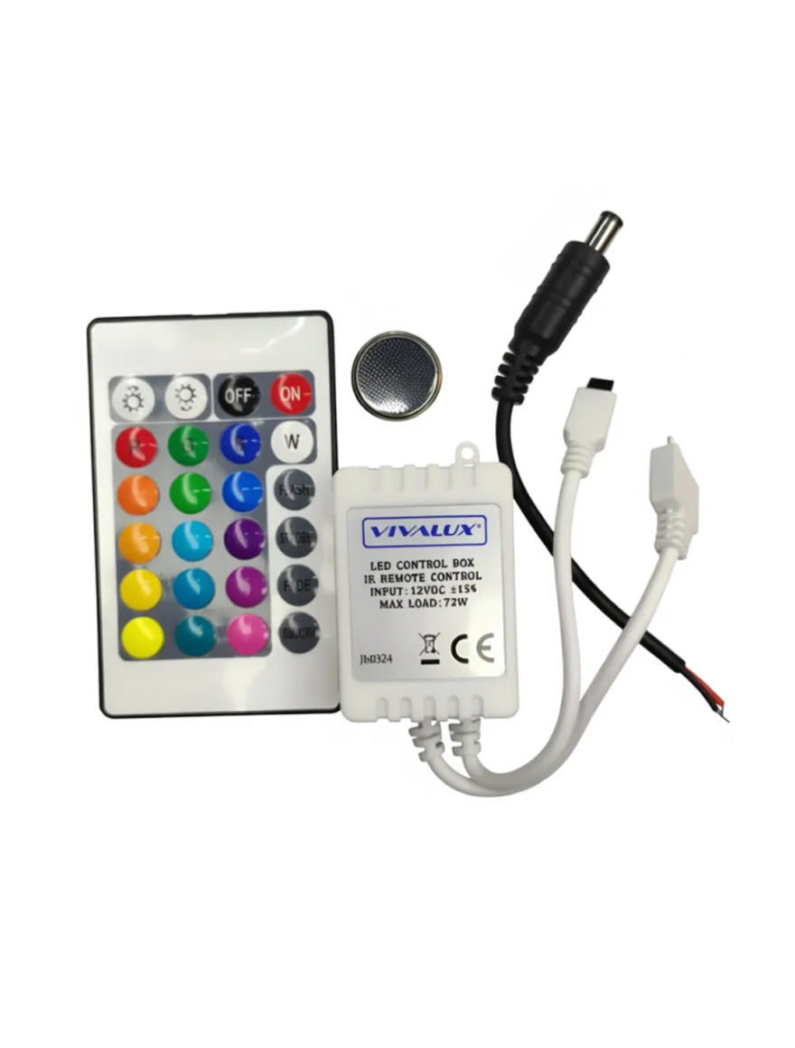 Контроллер RGB 12 В 72 Вт 2 А (макс. 5 м SMD 50x50) VIVALUX VIV003585
