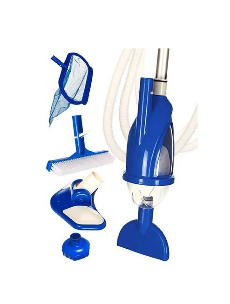 Set curățare piscină mâner telescopic 279cm plasă aspirator perie și furtun