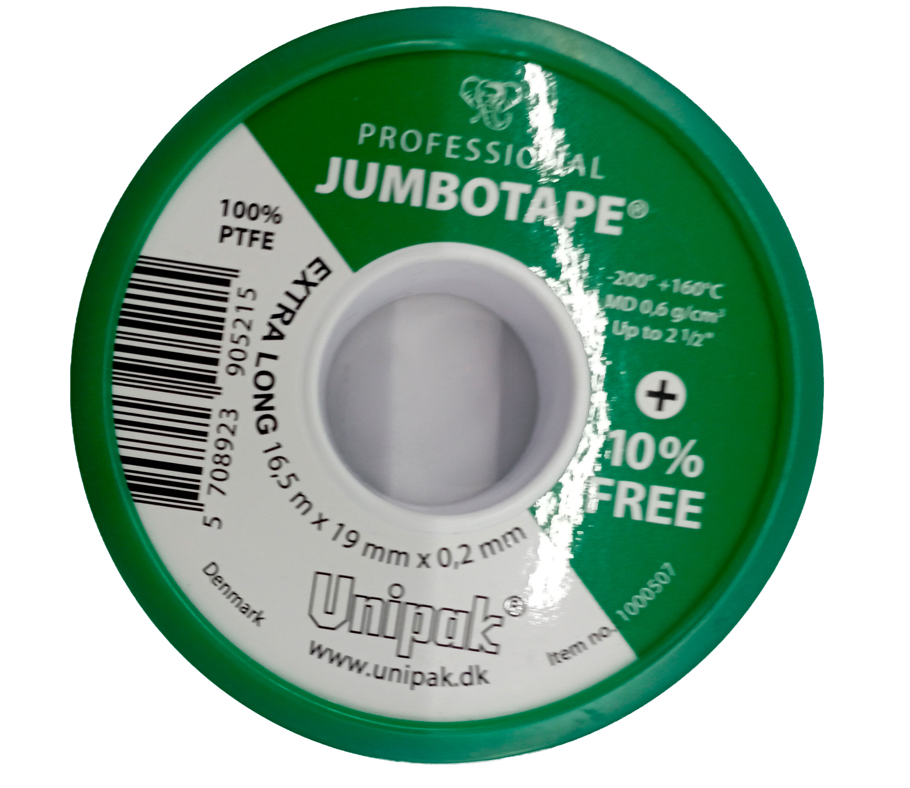 Bandă teflon JUMBOTAPE + 10% GRATIS 16,5m*19mm*0,2mm