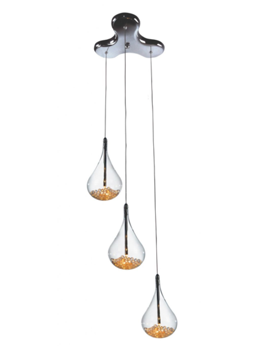 * Lustră PERLE P0226-03B-F4RK 3xG4 Max 35W crystal chrome ZUMALINE