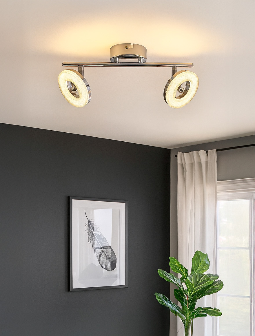 * Lustră LED DRISO LED16032A-2TU 2X2,4W 3000K metal chrome ZUMALINE 2
