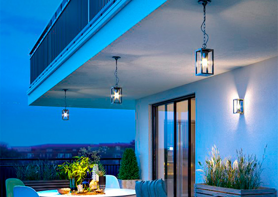 Corp de iluminare suspendat VENTANA-H 1XE27 IP54 negru GTV