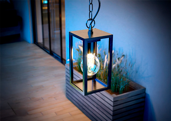 Corp de iluminare suspendat VENTANA-H 1XE27 IP54 negru GTV