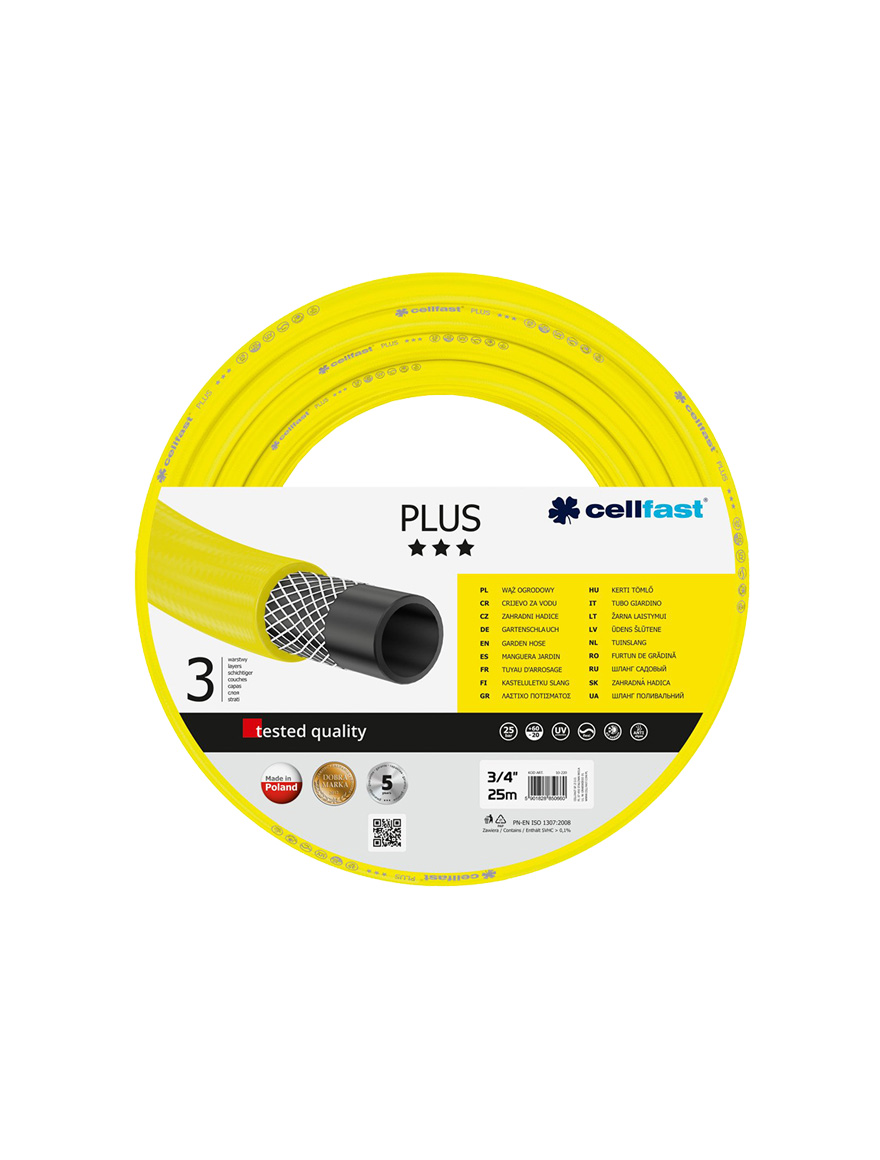 Садовый шланг PLUS 3/4" (25 м) Cellfast 10-220
