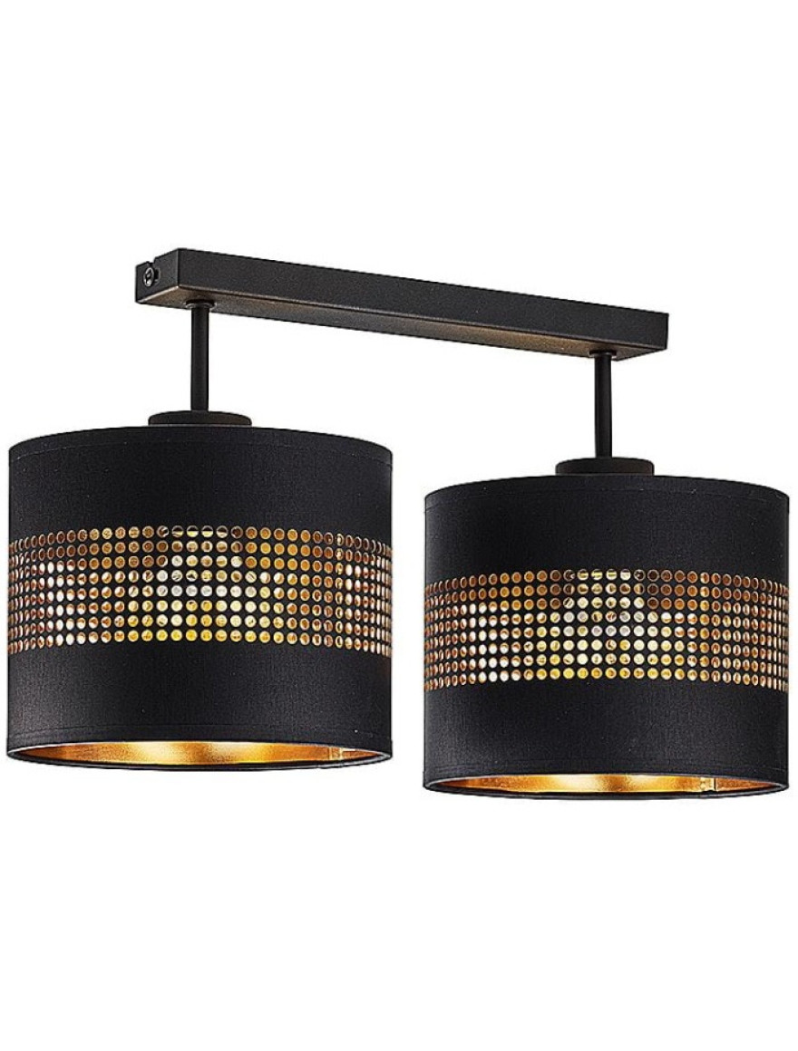 Lustra TAGO 2xE27 max 60W black +gold TK-LIGHT