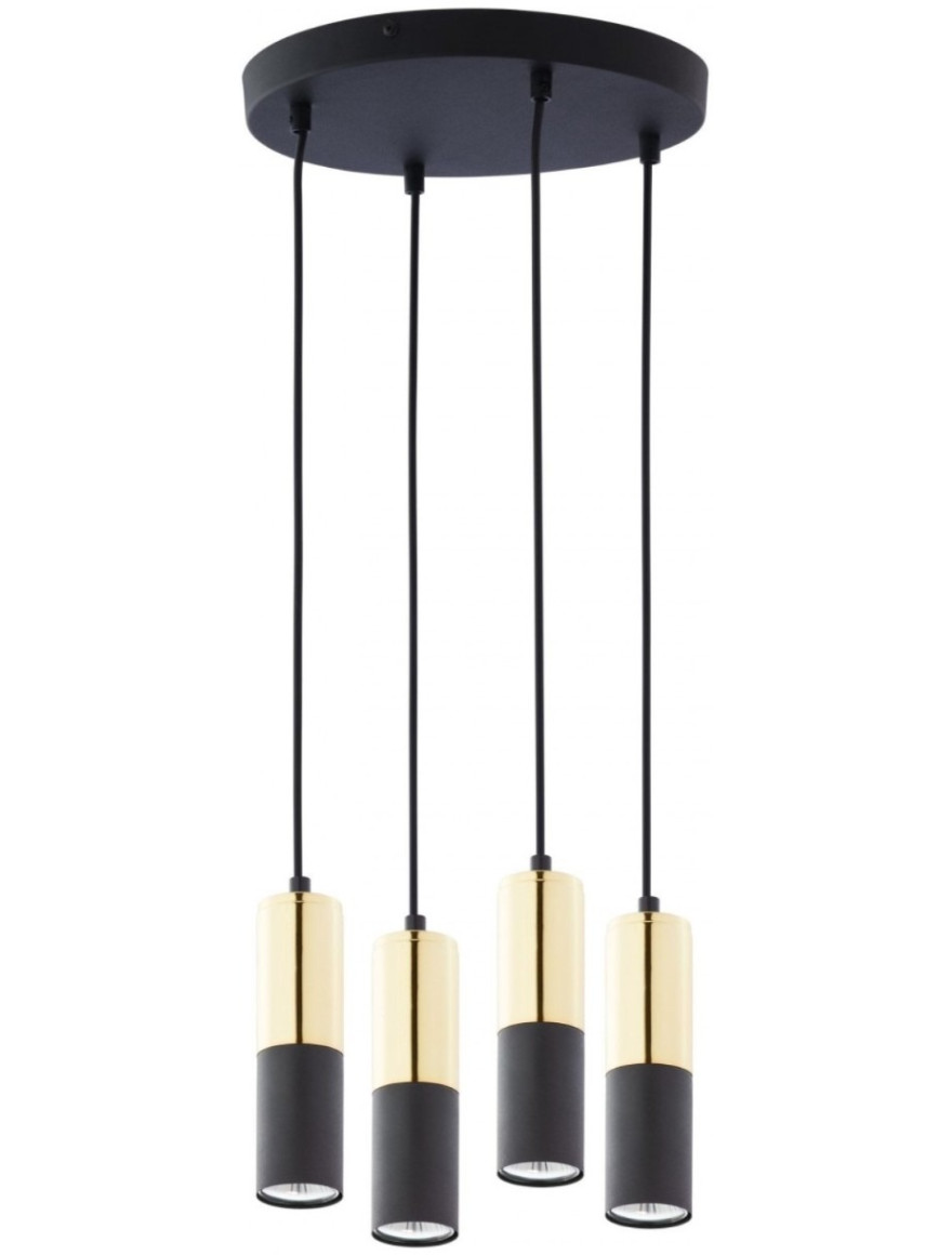 Lustra ELIT 4xGU10 max 50W black+chrome TK-LIGHT