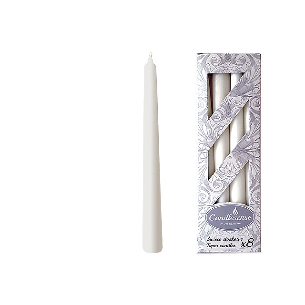 Набор свечей 8 шт., H24см, 7 часов, белый