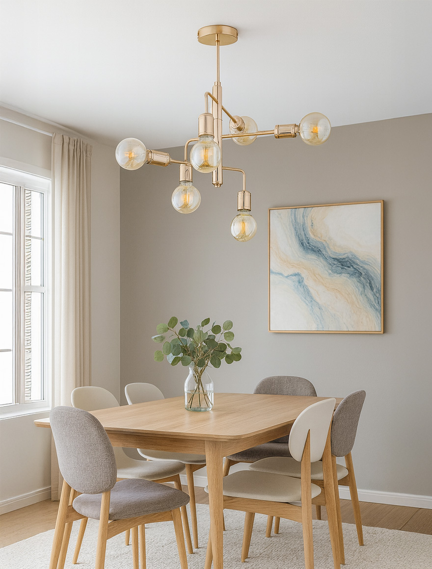 * Lustră VECTUS 7xE27 max 60W gold ALFA