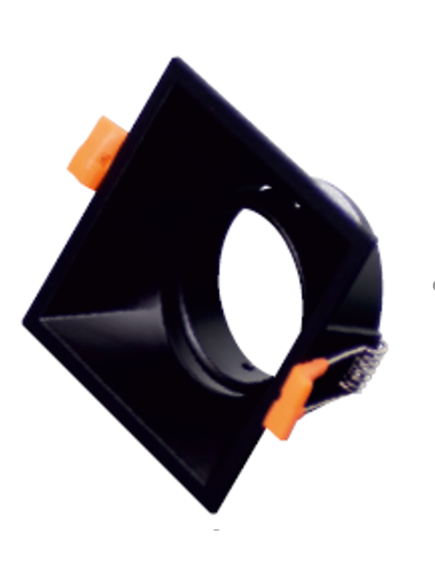 Spot încorporat ERK5551 1xMR16 pătrat negru ERKLED