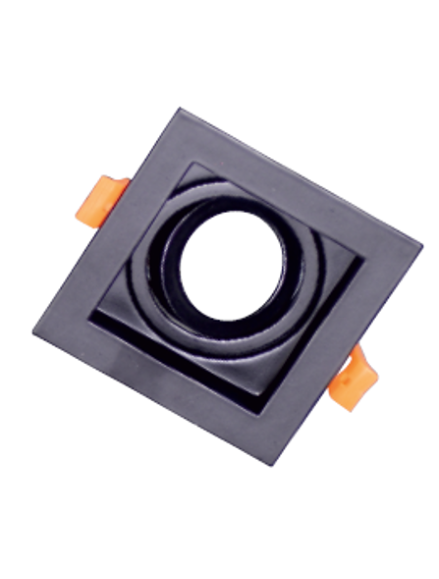 Spot încorporat ERK5542, MR16, 1xGU10 pătrat negru ERKLED