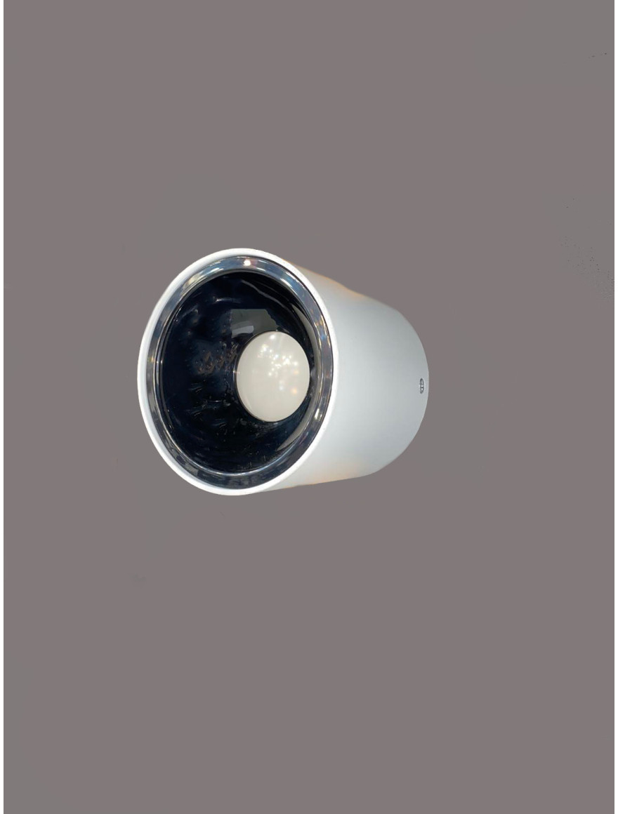 Spot aplicat ERK2801, MR16, 1xGU10 max 20W 60x100mm rotund alb+negru ERKLED