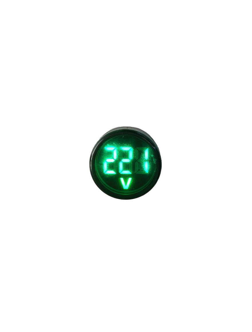Indicator LED cu indicație tensiunii e.ad22.i.12-500.green 22мм АС verde s009035