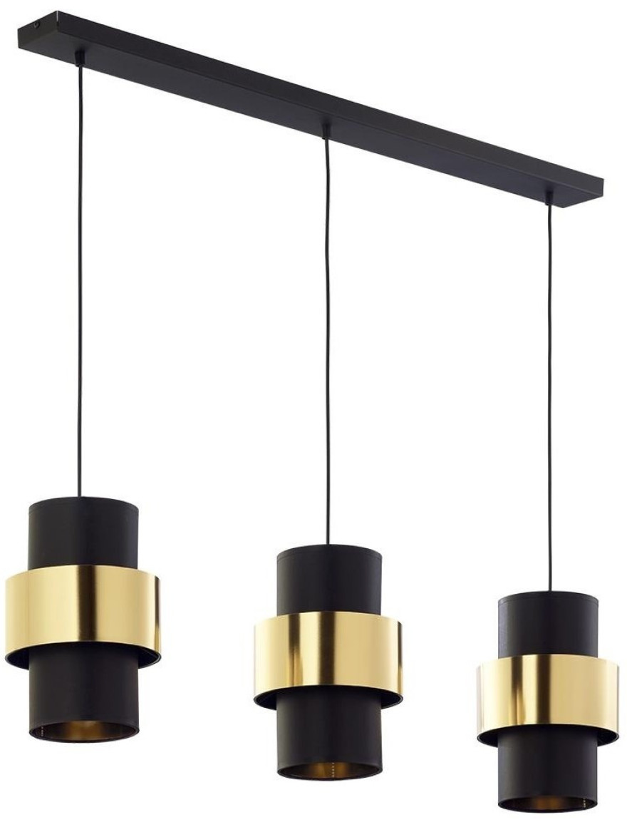 Lustră CALISTO 3xE27 max 50W black+gold TK-LIGHT