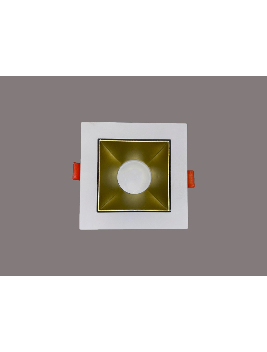 Spot încorporat ERK5571 1xMR16 pătrat alb+negru ERKLED