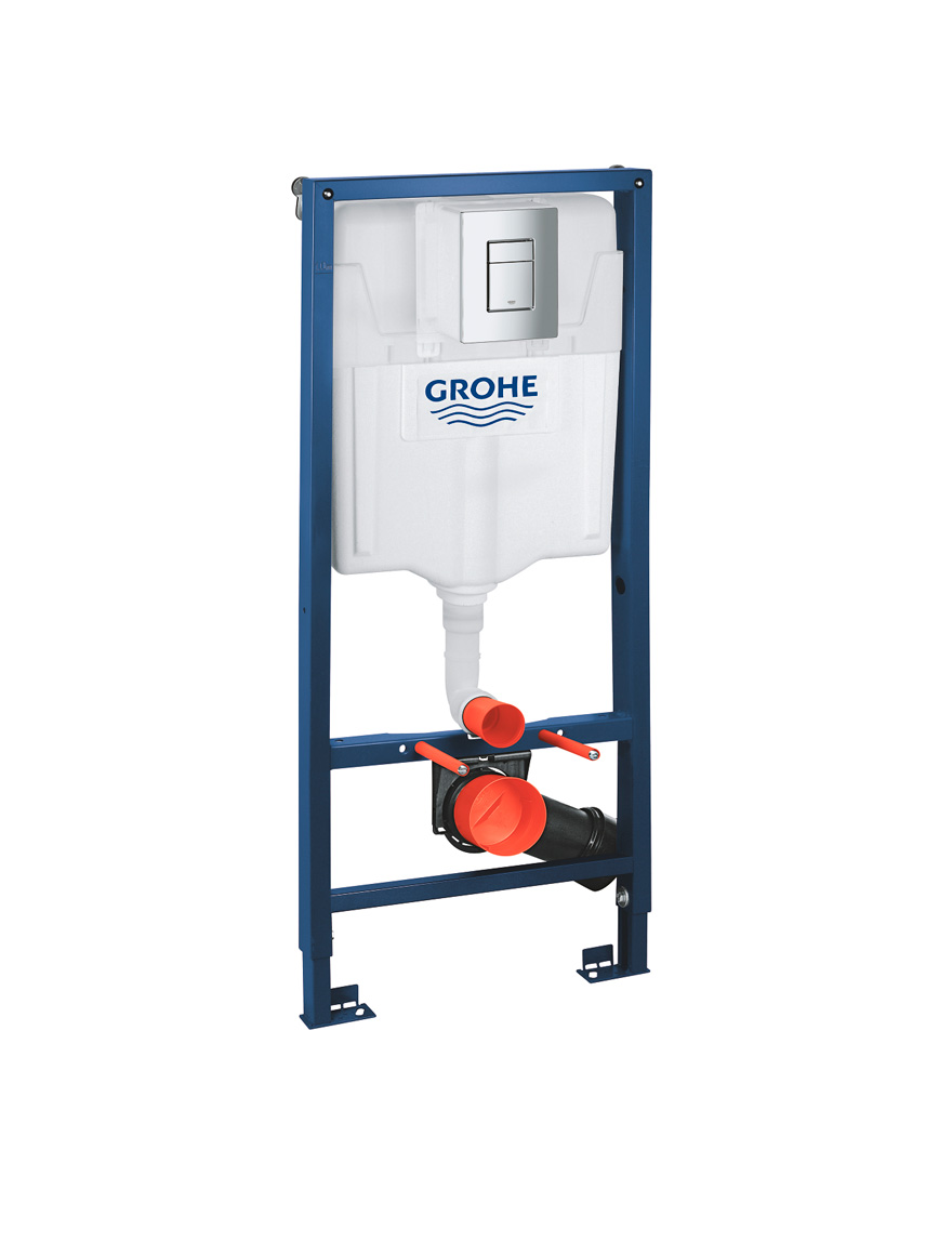 Rezervor vas WC încastrat Grohe rapid SL-cadru,fixare,placă,crom