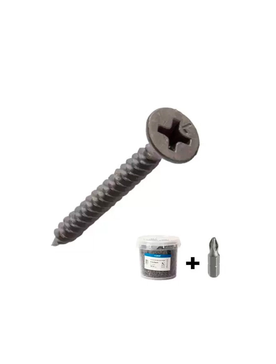 Șurub 3,5x25 metal p/u rigips cu bit PH2/25 (2800 buc/căldare) Lider