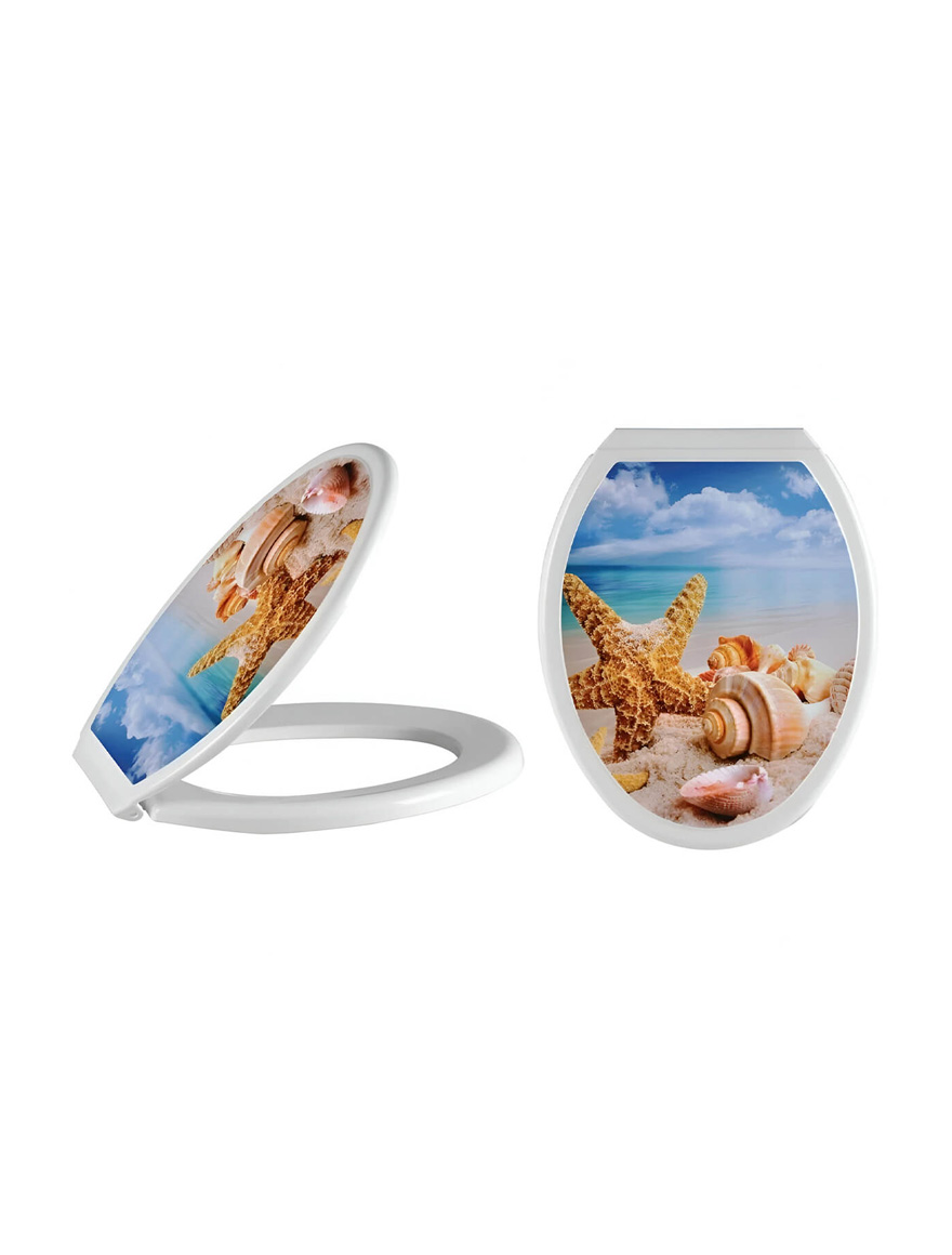 Capac WC plastic cu desen Nova Plastik 2012.001