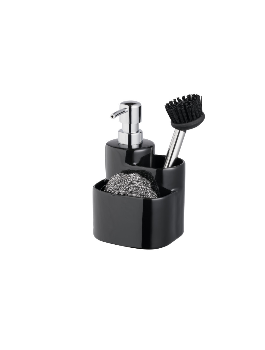 Set dozator bucătărie 3 elemente, negru (ceramică) 07674