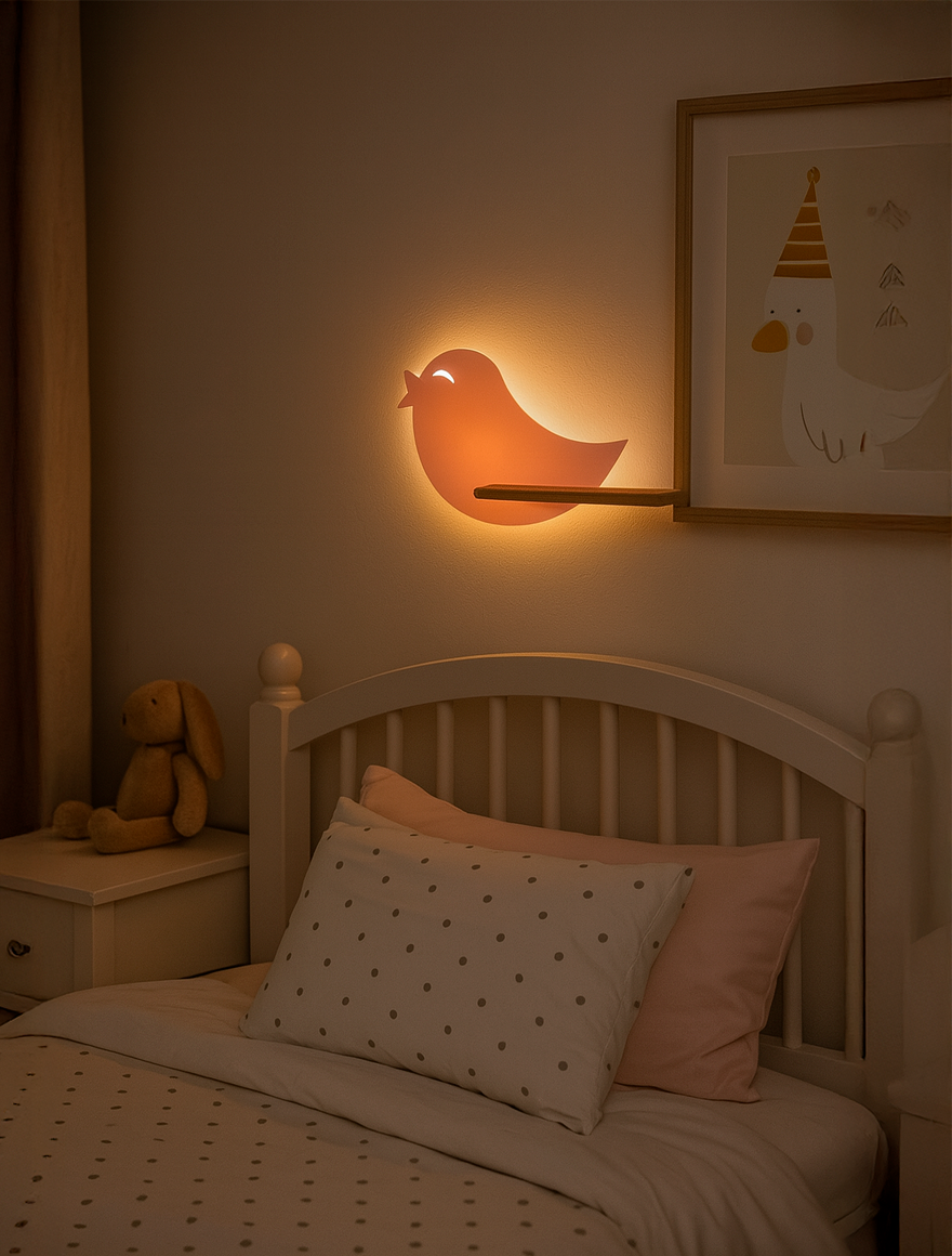 Aplică LED BIRD 5W 4000K fără întrerup. pink CANDELLUX