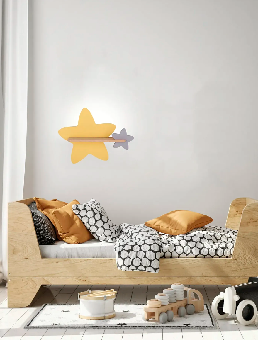 Aplică LED STAR 5W 4000K cu întrerup. golden+gray CANDELLUX