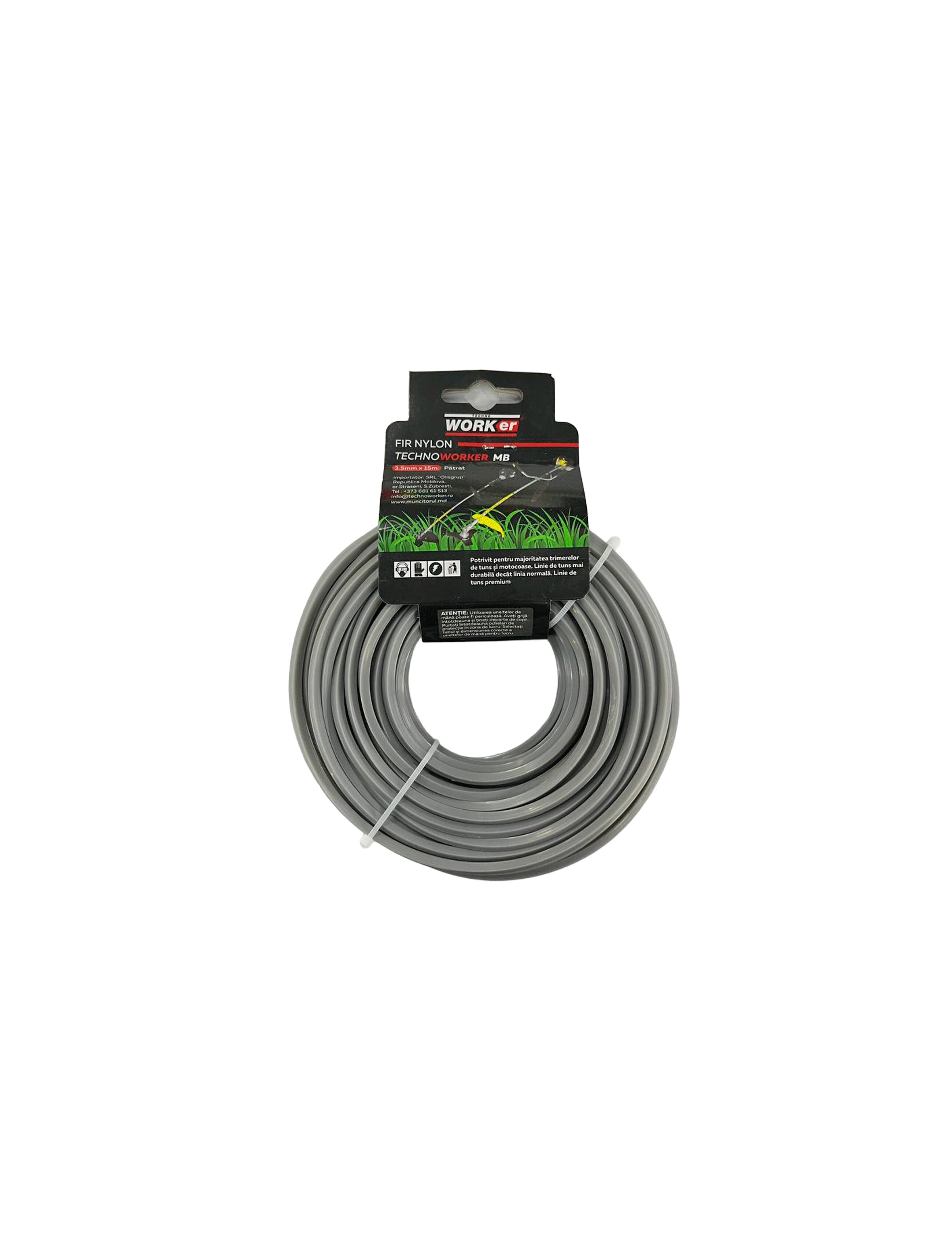 Fir Nylon pătrat 3.5mm x 15m Technoworker