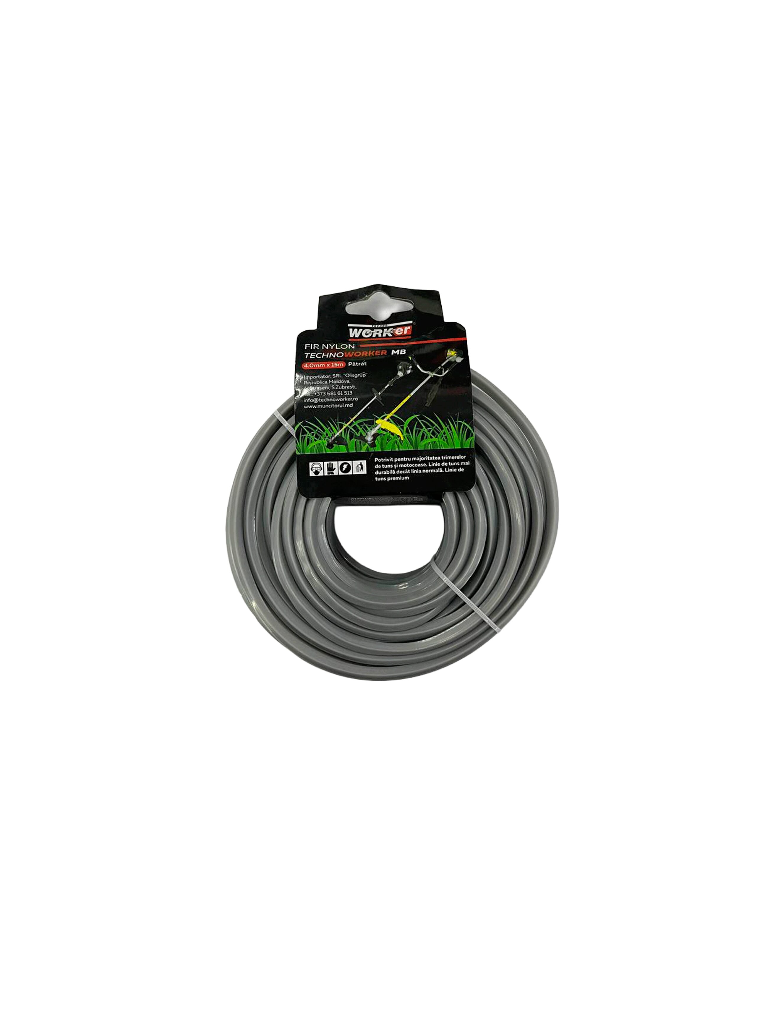 Fir Nylon pătrat 4mm x 15m Technoworker