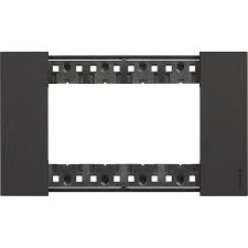 Рамка 4 модуля, черный пластик (Living NOW)